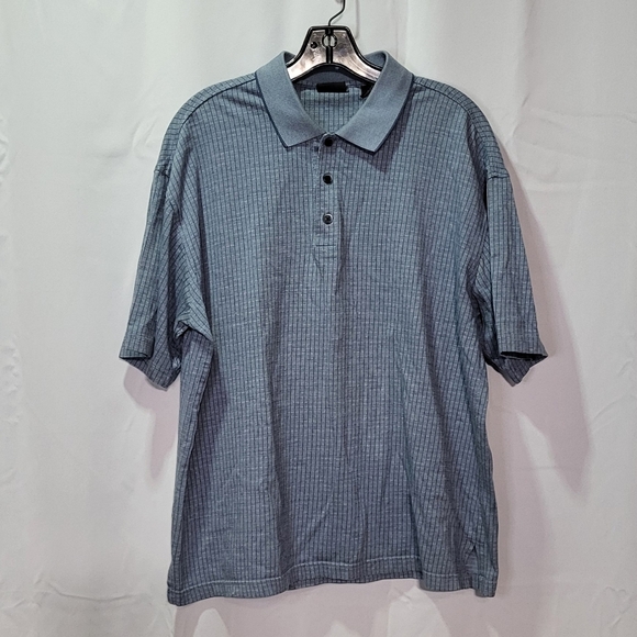 Axist Other - Axist Men's Blue Striped Polo Shirt Size Large GUC